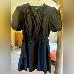 Sugarlips Black Puff Sleeve Mini Dress